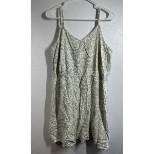 Vero Moda Dress Womens XL Blue White VMmymilo Singlet Short Summer Linen Blend